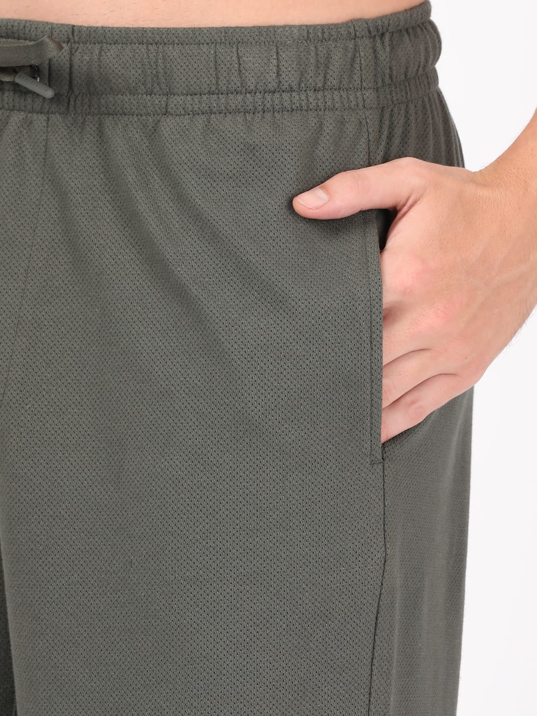 Men&#39;s Deep Olive Cotton Fit Solid Shorts