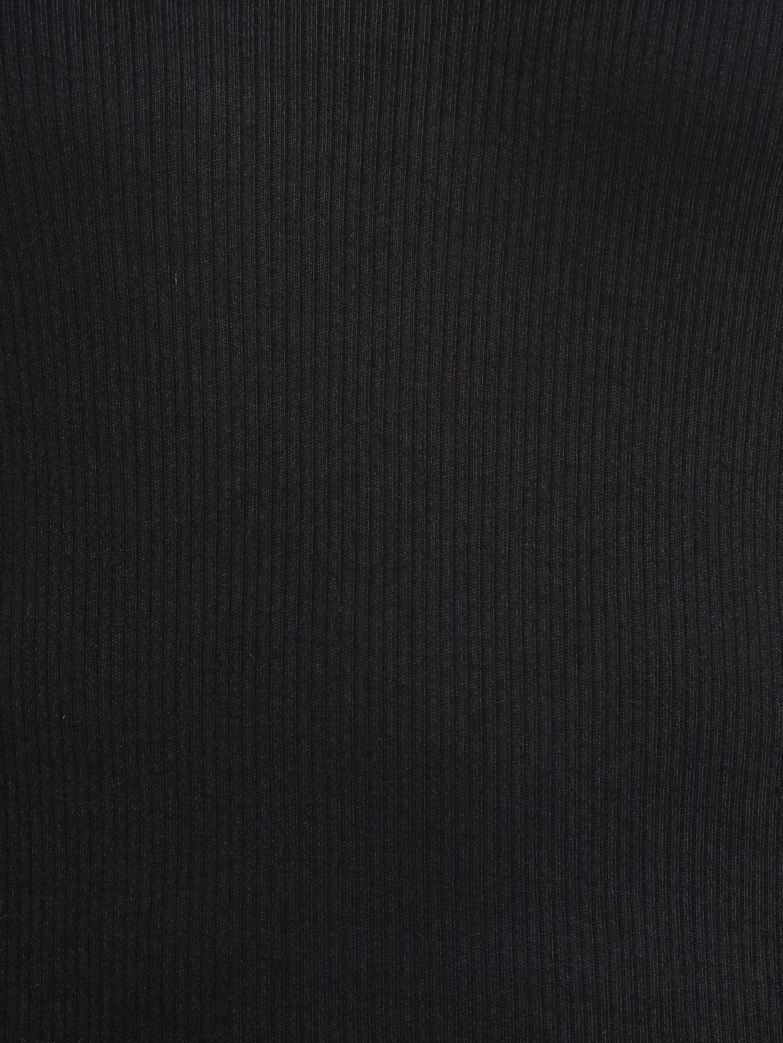 Women&#39;s Black Three Quarter Sleeve Thermal Top