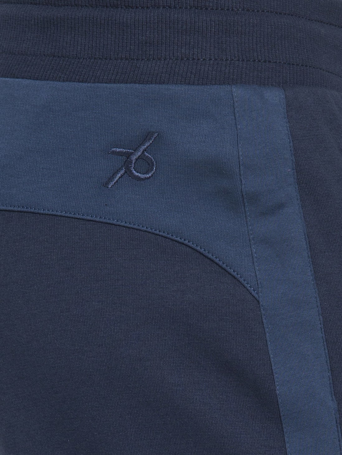 Men&#39;s Navy Cotton Rich Slim Fit Dual Tone Joggers