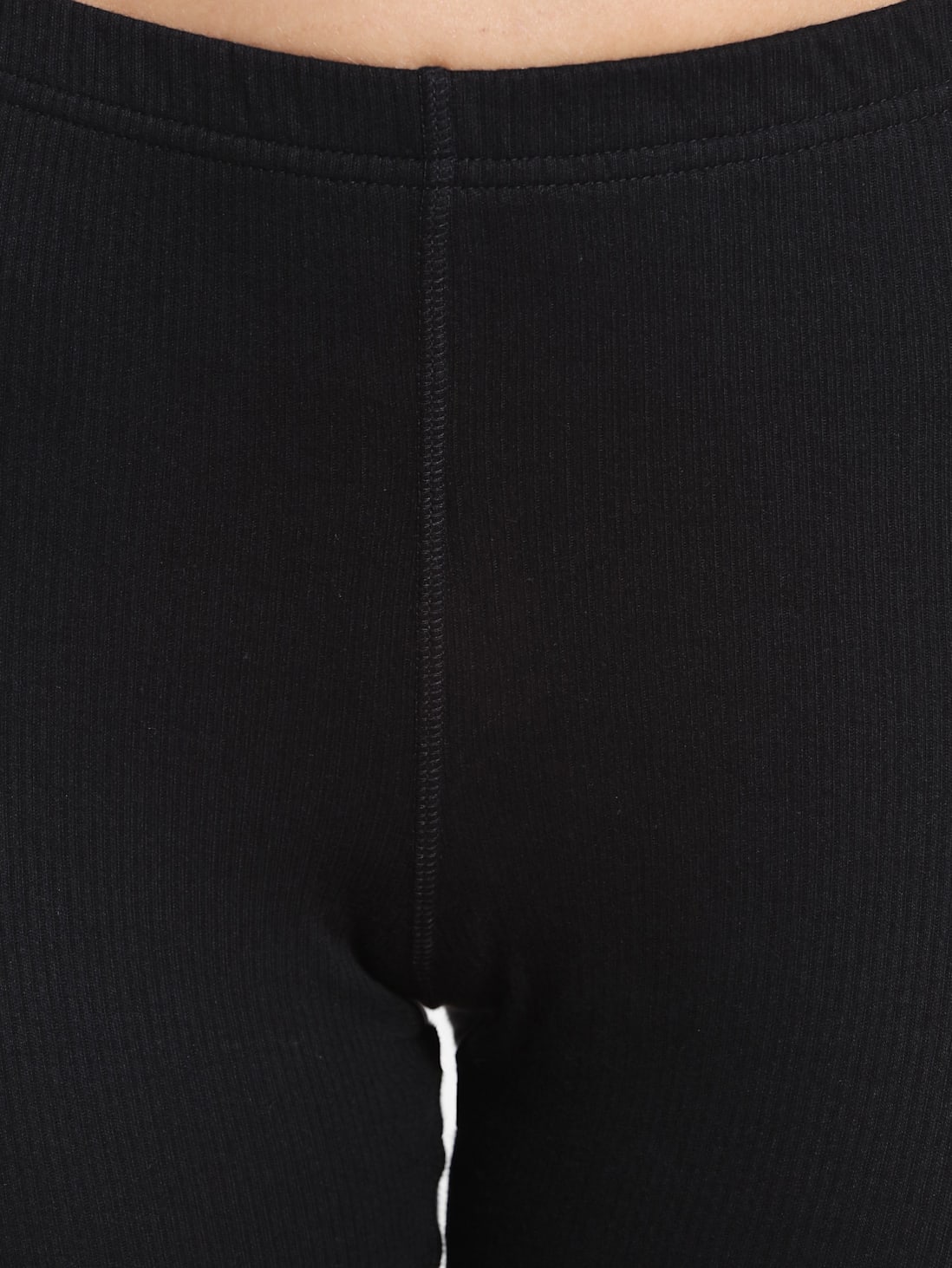Women&#39;s Black Cotton Thermal Leggings