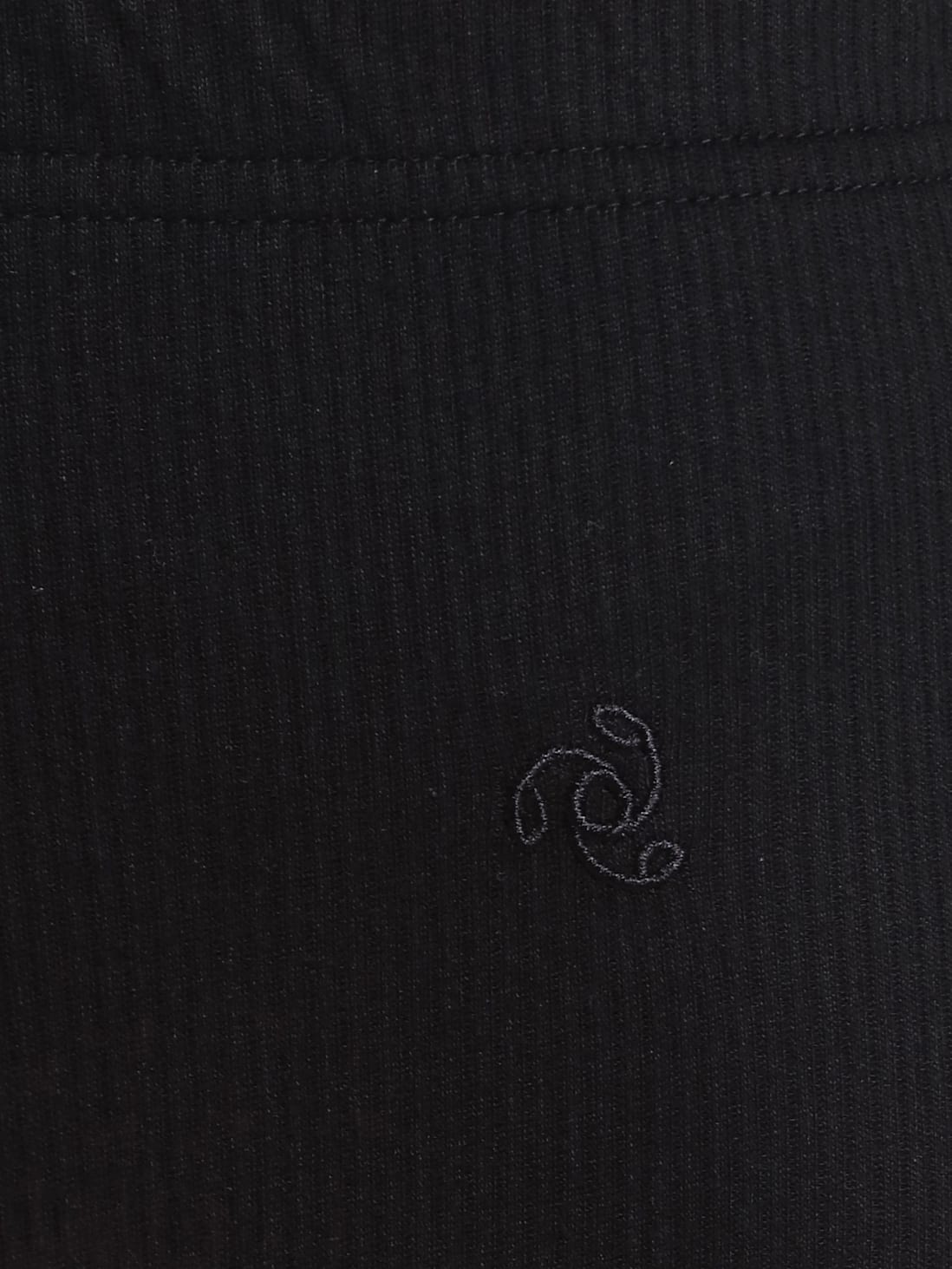 Women&#39;s Black Cotton Thermal Leggings