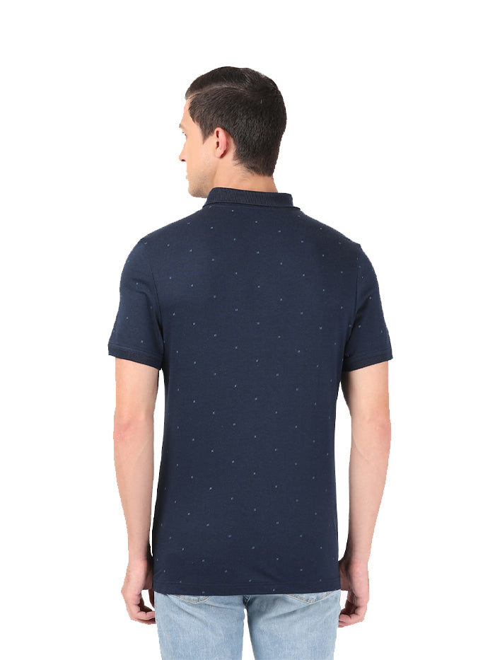 Men's Navy Tencel Micro Modal And Cotton T-Shirt