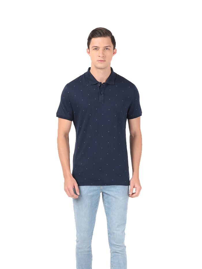 Men's Navy Tencel Micro Modal And Cotton T-Shirt