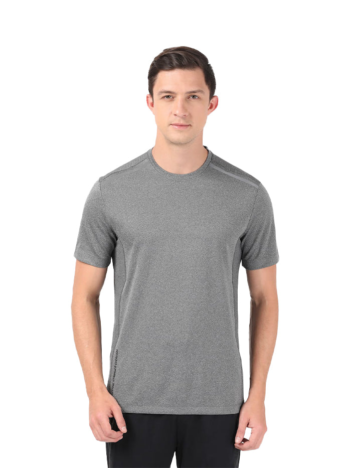 Men's Black Round Neck Half Sleeve T-Shirt