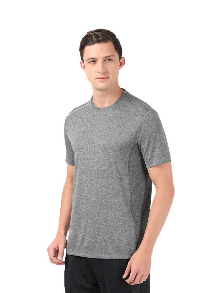 Men's Black Round Neck Half Sleeve T-Shirt