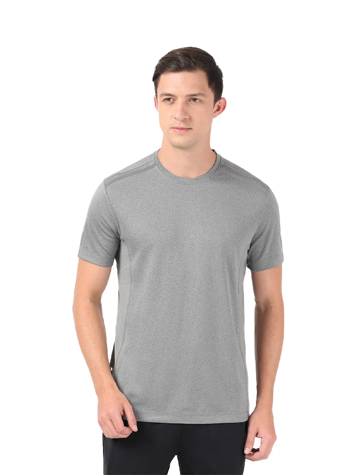 Men's Breathable Mesh Round Neck Half Sleeve T-Shirt