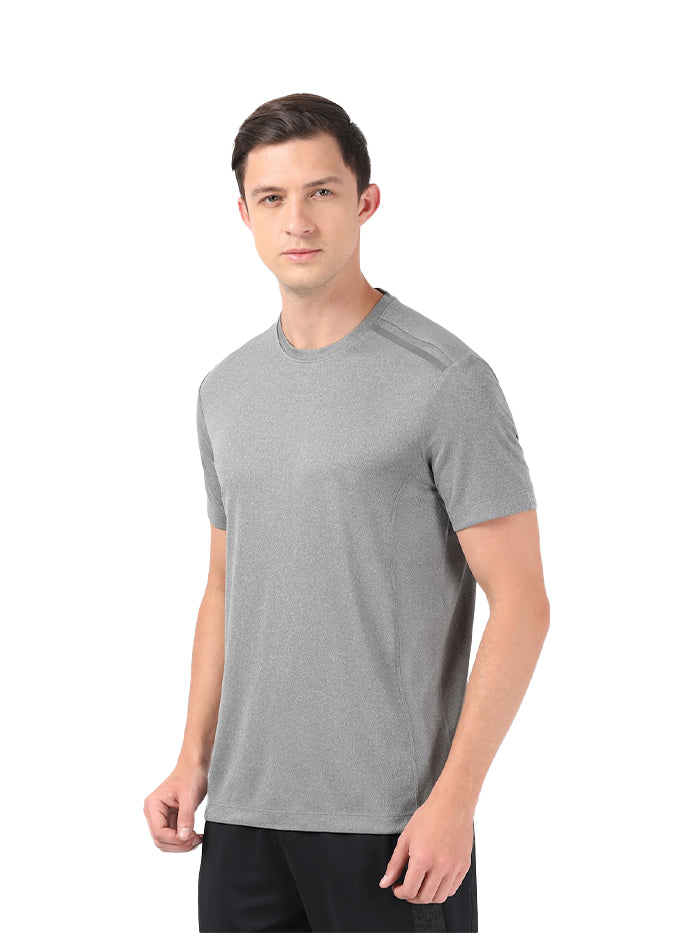 Men&#39;s Breathable Mesh Round Neck Half Sleeve T-Shirt