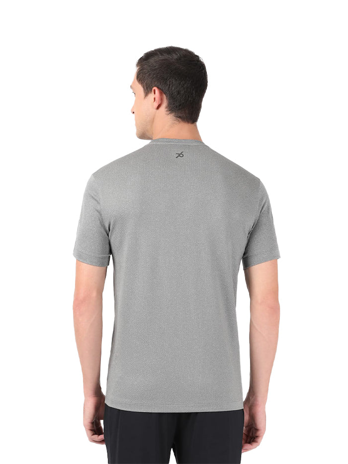 Men&#39;s Breathable Mesh Round Neck Half Sleeve T-Shirt