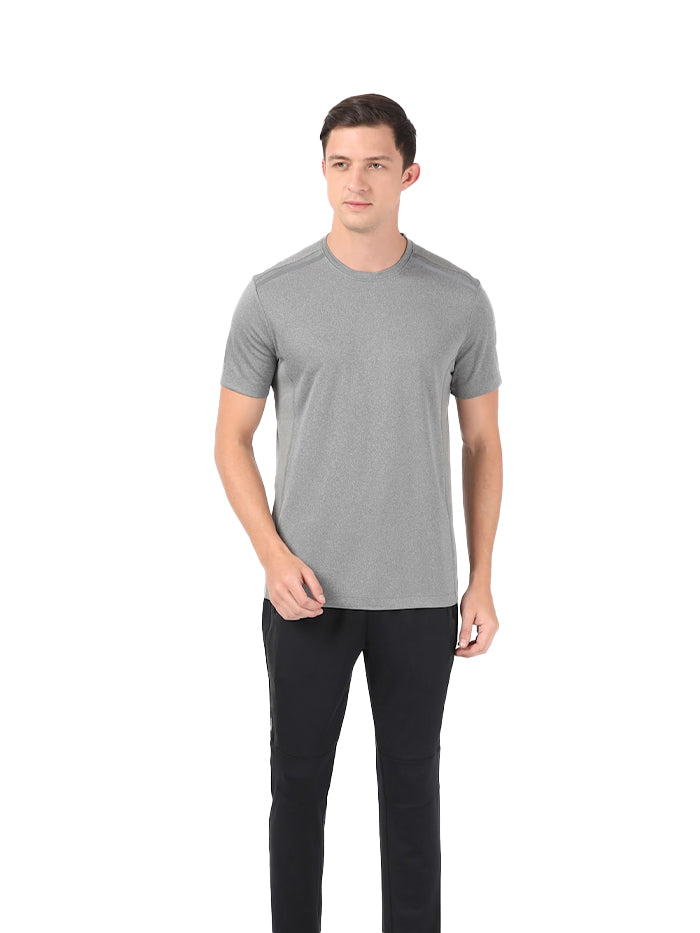 Men's Breathable Mesh Round Neck Half Sleeve T-Shirt