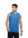 Men&#39;s Blue Combed Cotton Blend Breathable