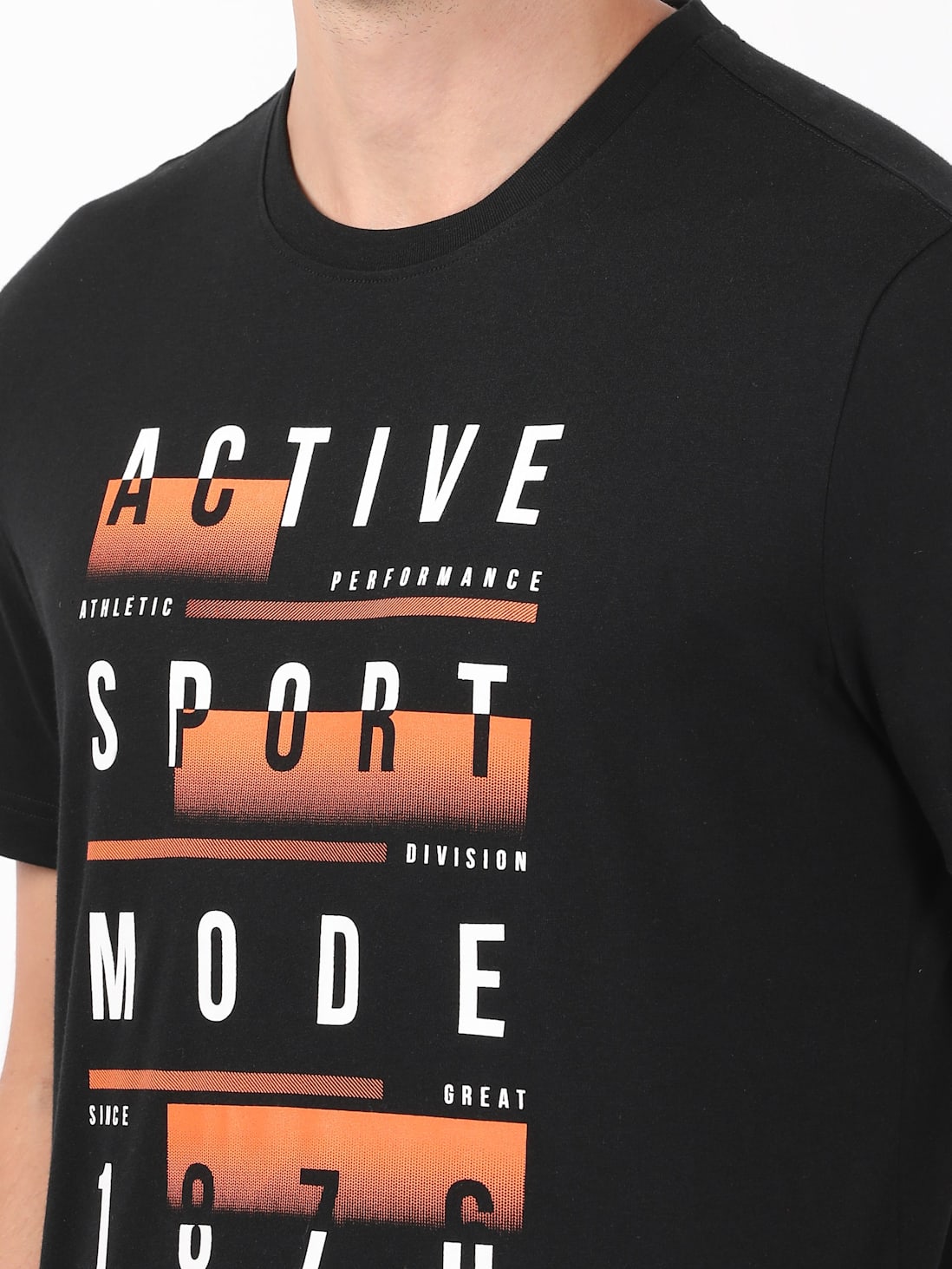 Men&#39;s Black Super Half Sleeve T-Shirt