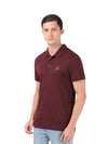 Men&#39;s Wine Half Sleeve Polo T-Shirt