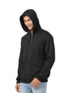 Men&#39;s Black Cotton Cuff Hoodie Jacket