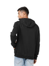 Men&#39;s Black Cotton Cuff Hoodie Jacket