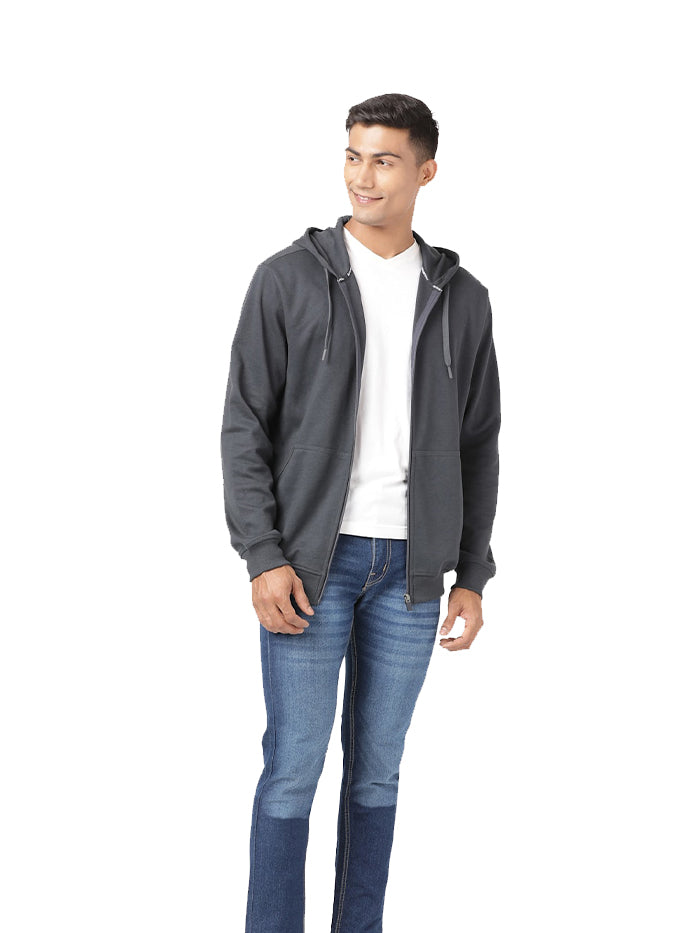 Men's Cotton Rich Pique Cuff Hoodie Jacket