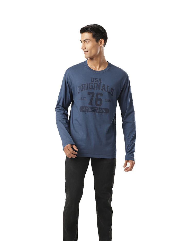 Men's Solid Round Neck Full Sleeve T-Shirt