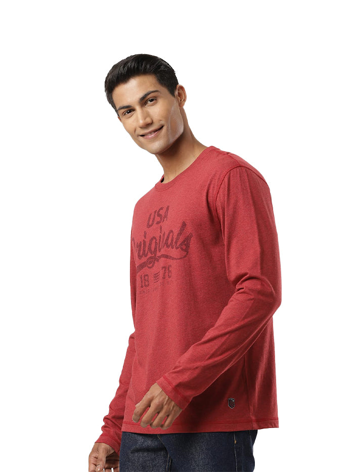 Men&#39;s Cotton Rich Solid Full Sleeve T-Shirt
