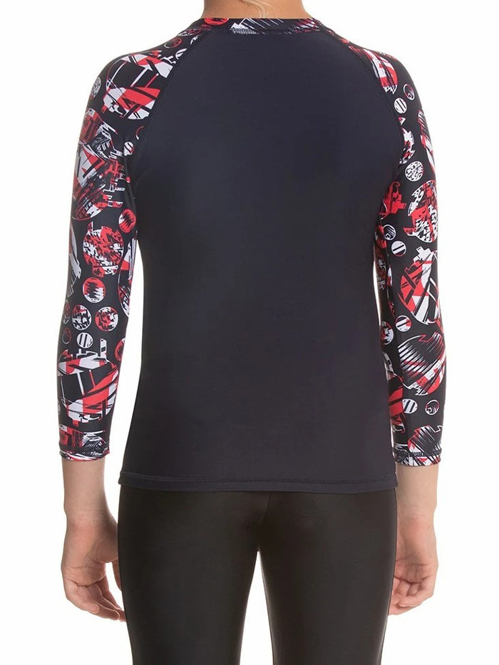 Speedo Junior Male Glitchamp Allover Long Sleeve Sun Top - 8BS483P834