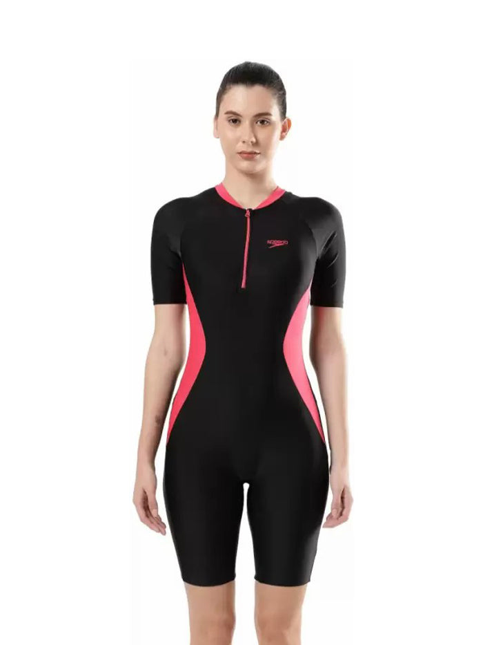 SPEEDO Printed Women Black Swimsuit - 800325215477