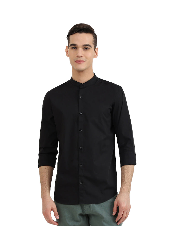 UNITED COLORS OF BENETTON MENS SLIM FIT SOLID SHIRT