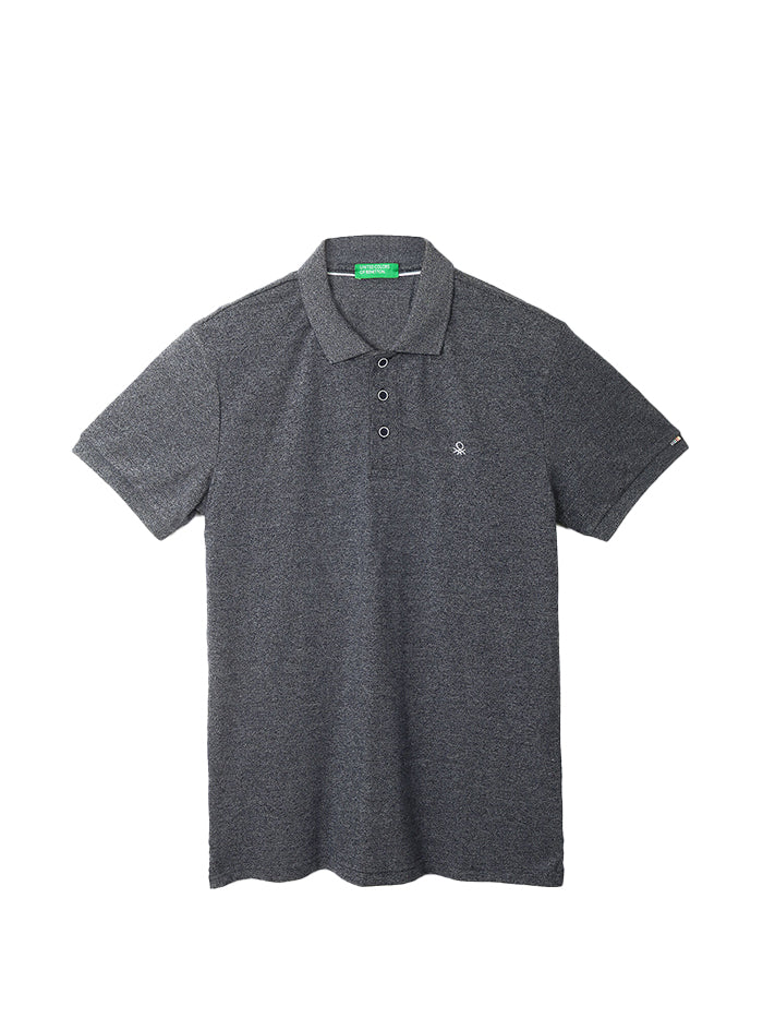 UNITED COLORS OF BENETTON GREY POLO T-SHIRT