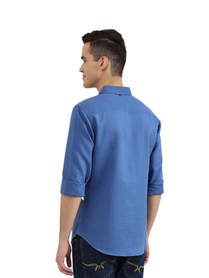 UNITED COLORS OF BENETTON MENS SLIM FIT SOLID SHIRT