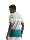 REGULAR-FIT STRIPED COLOURBLOCKED POLO T-SHIRT