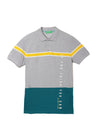 REGULAR-FIT STRIPED COLOURBLOCKED POLO T-SHIRT