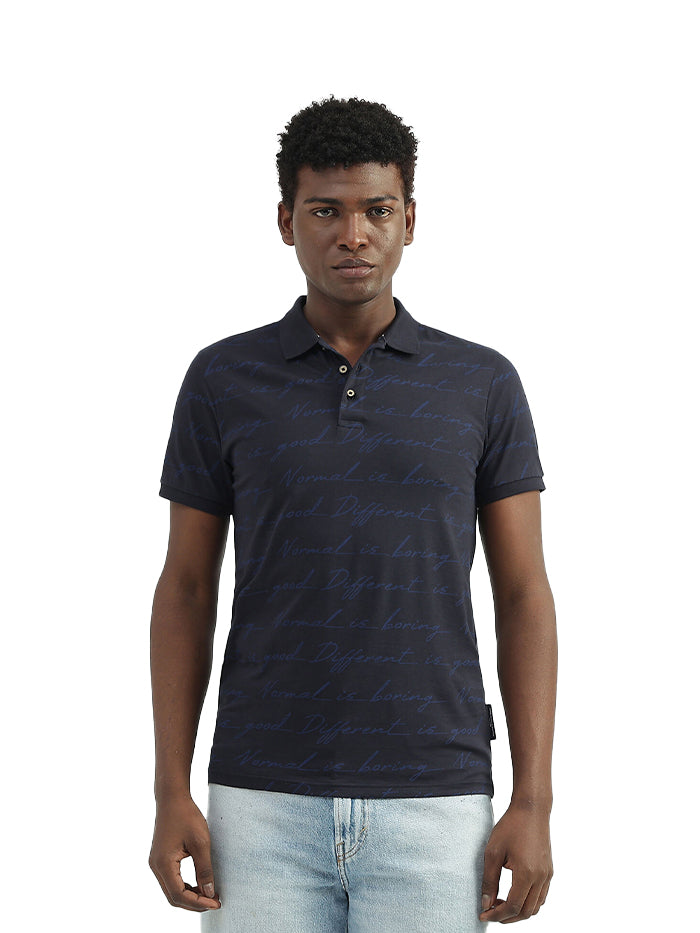 Cotton Printed Polo Collar Mens T-Shirts