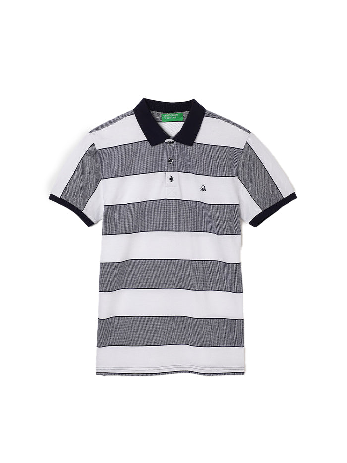 REGULAR-FIT STRIPED POLO T-SHIRT