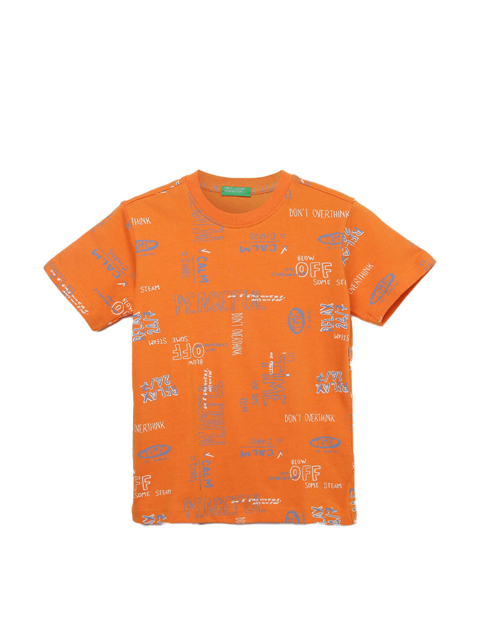 PRINTED CREW NECK REGULAR-FIT T-SHIRT