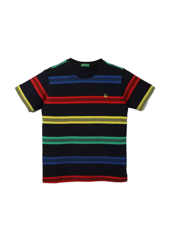 Boys Striped Pure Cotton T Shirt