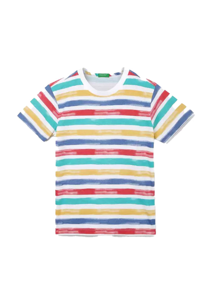 Boys Striped Pure Cotton T Shirt
