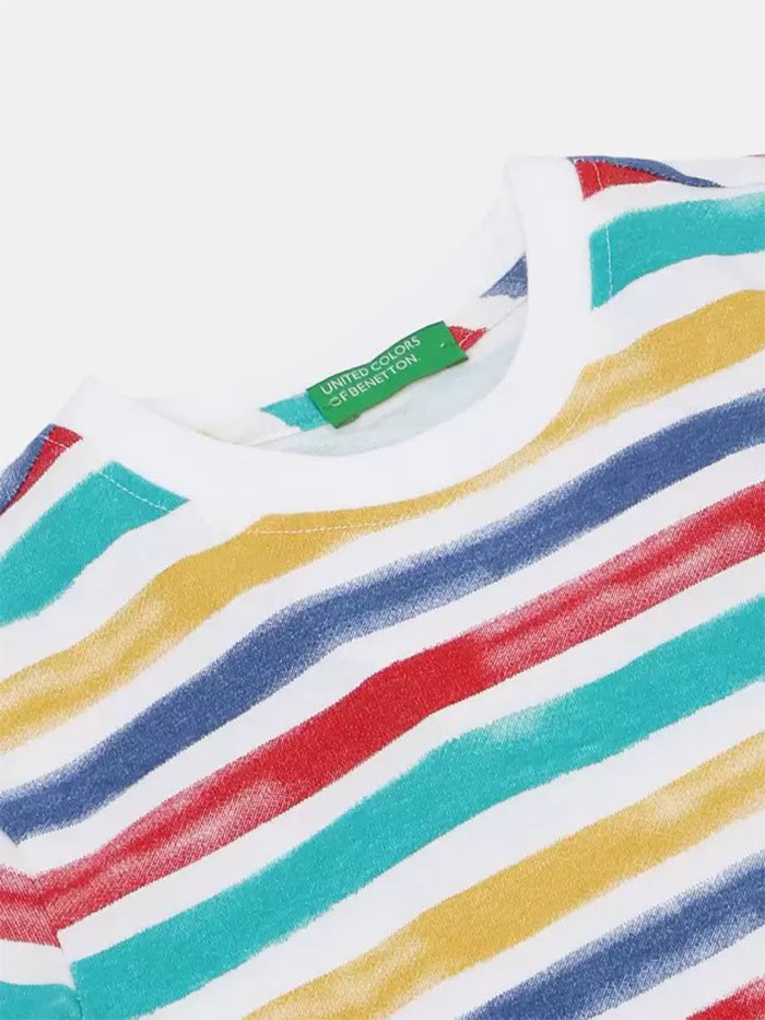 Boys Striped Pure Cotton T Shirt