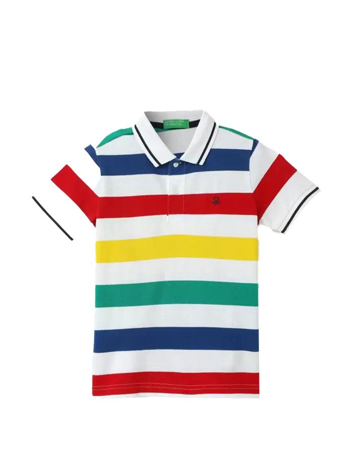 Boys Striped Pure Cotton T Shirt