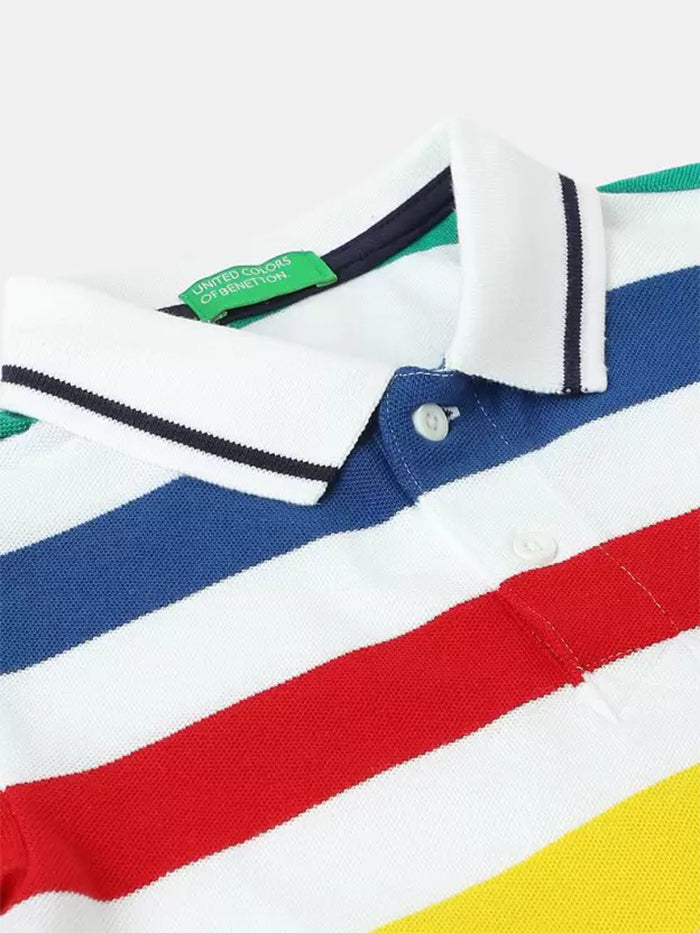 Boys Striped Pure Cotton T Shirt