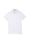 REGULAR FIT POLO NECK SOLID PATTERN T-SHIRT