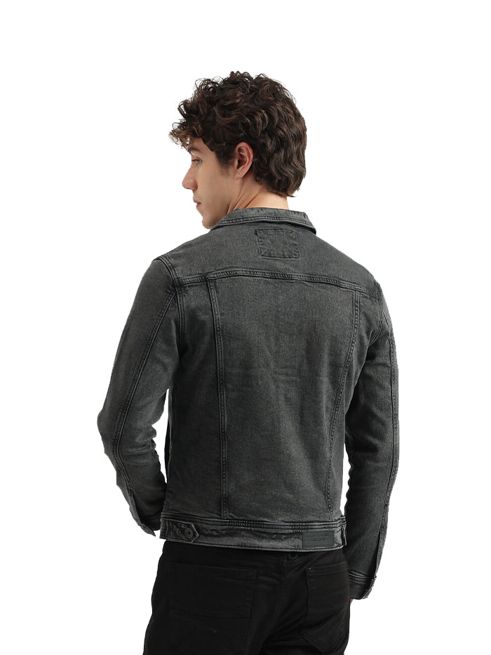 REGULAR FIT SPREAD SOLID JACKET