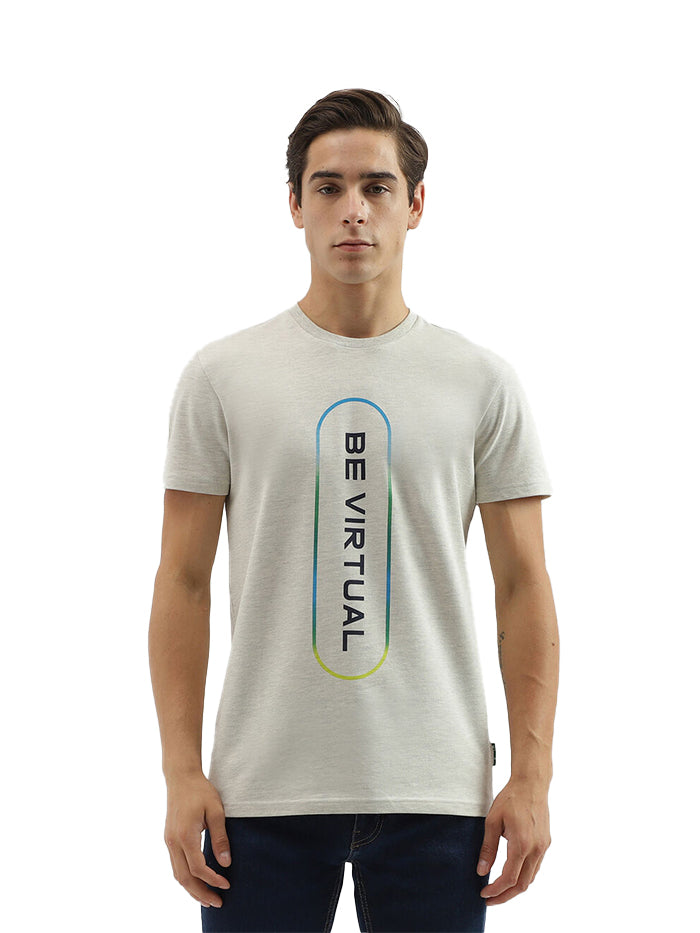 REGULAR FIT CREW NECK PRINTED MEN'S T-SHIRT
