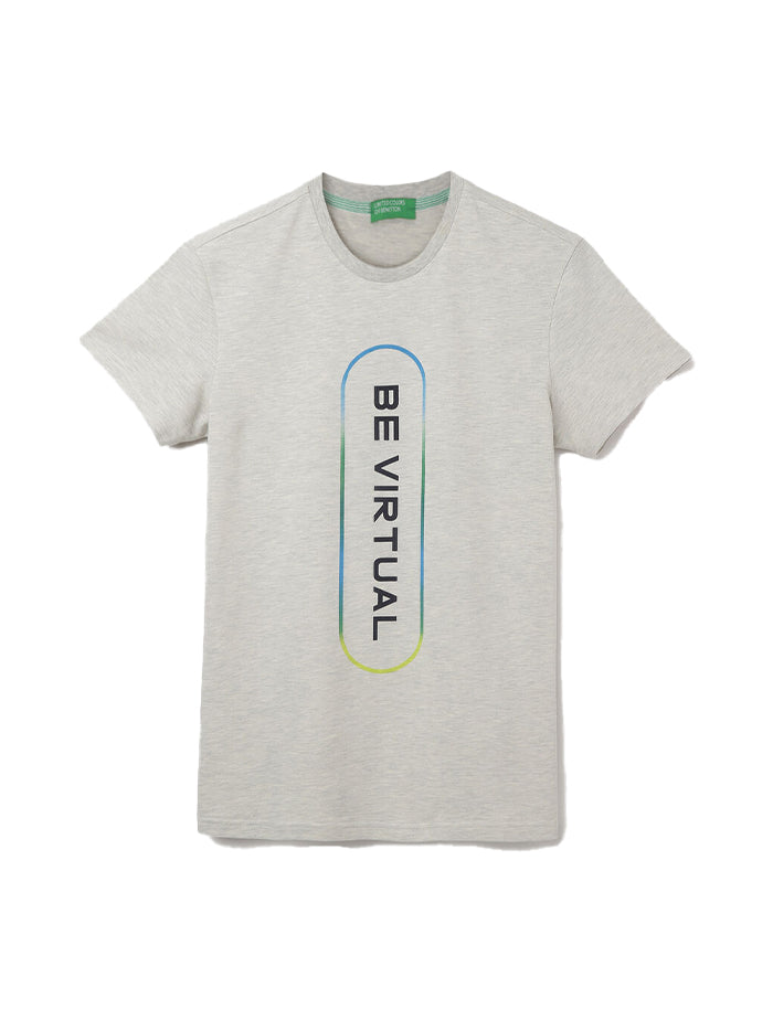 REGULAR FIT CREW NECK PRINTED MEN&#39;S T-SHIRT