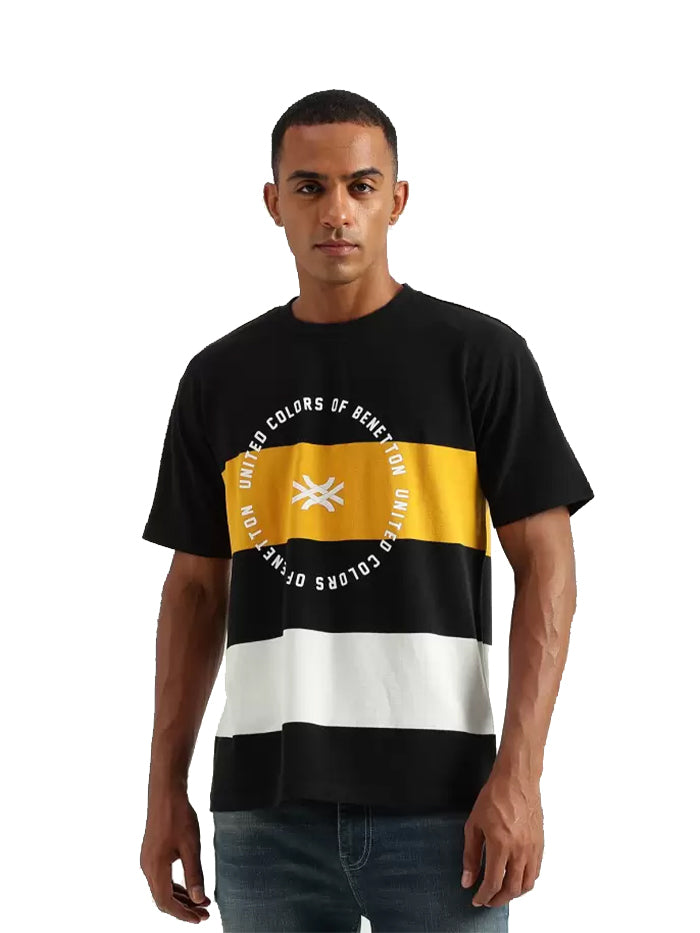 Men Printed Typography Cotton T-Shirt