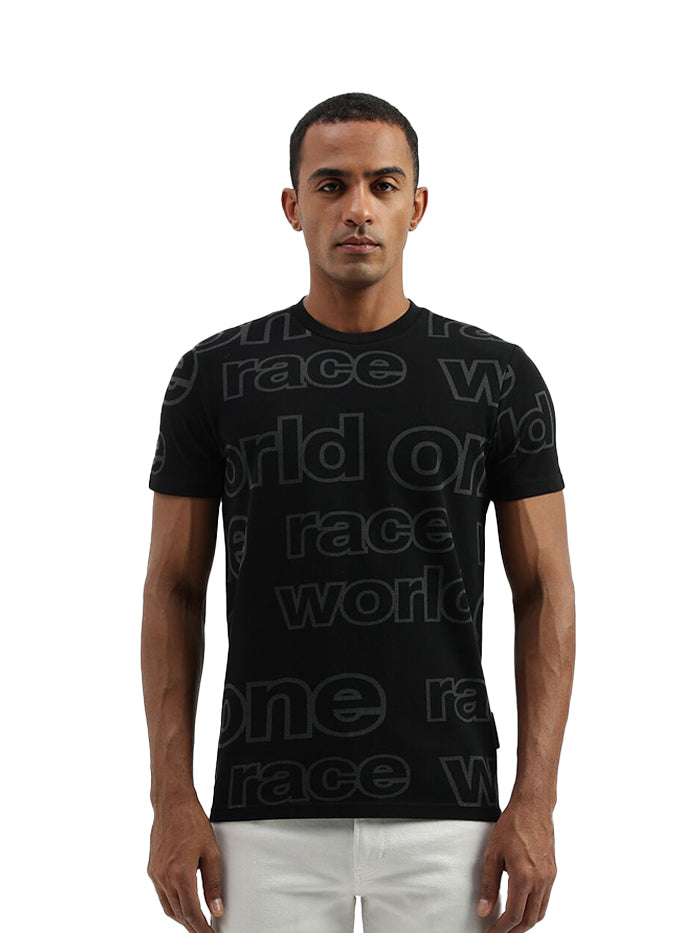 REGULAR FIT ROUND NECK PRINTED T-SHIRT