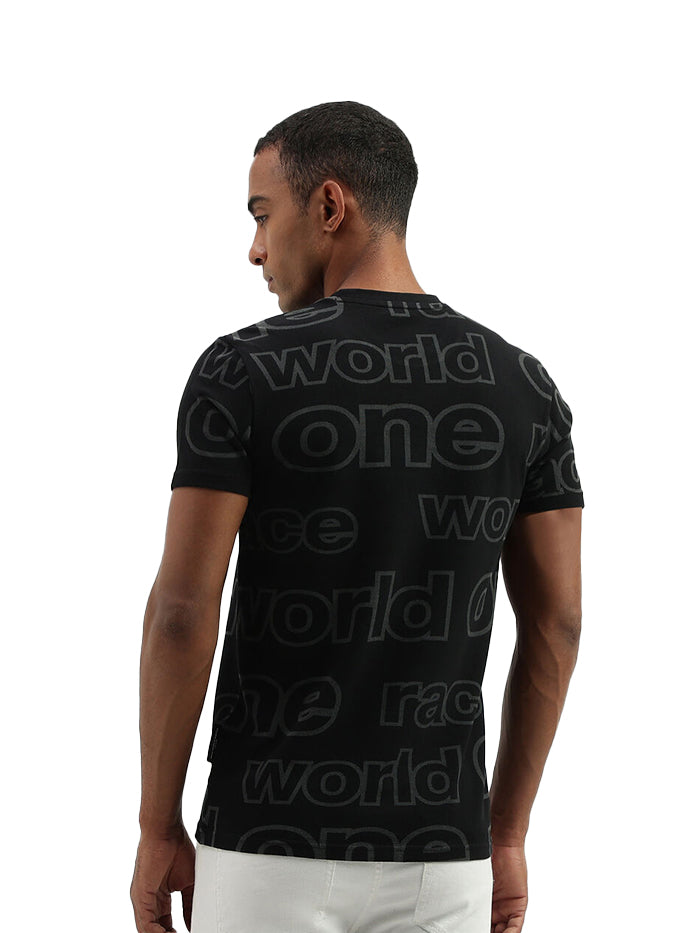 REGULAR FIT ROUND NECK PRINTED T-SHIRT