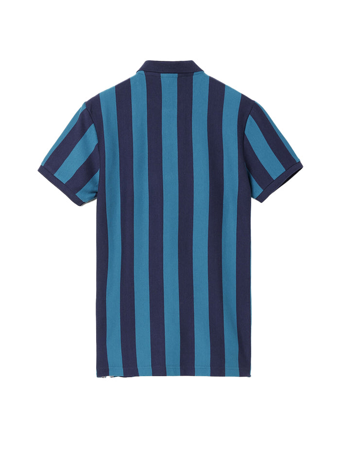 REGULAR FIT POLO COLLAR STRIPED T-SHIRT