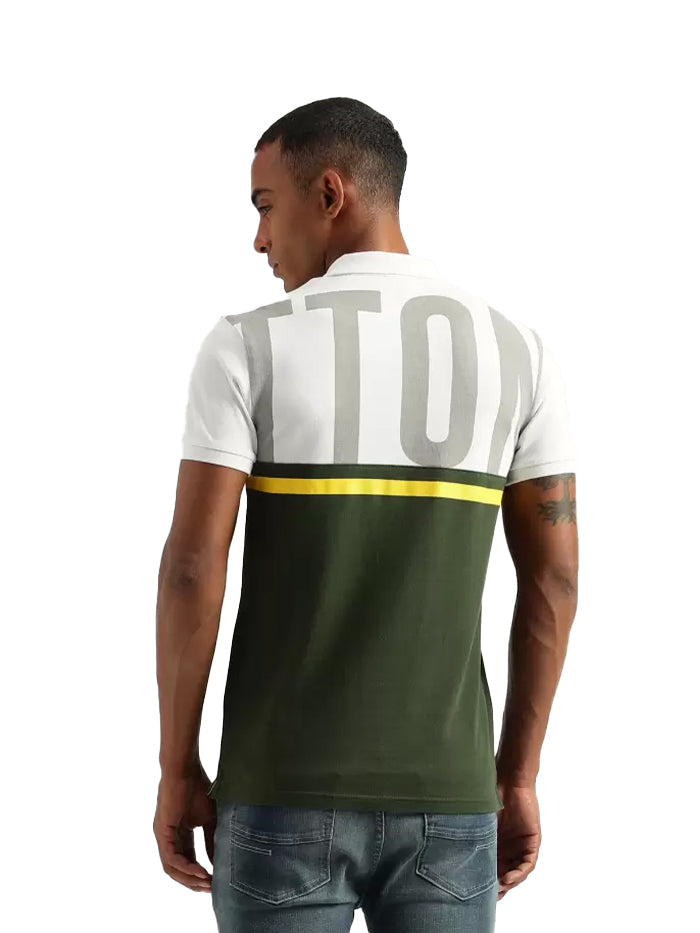 Men Typography Polo Cotton T-Shirt