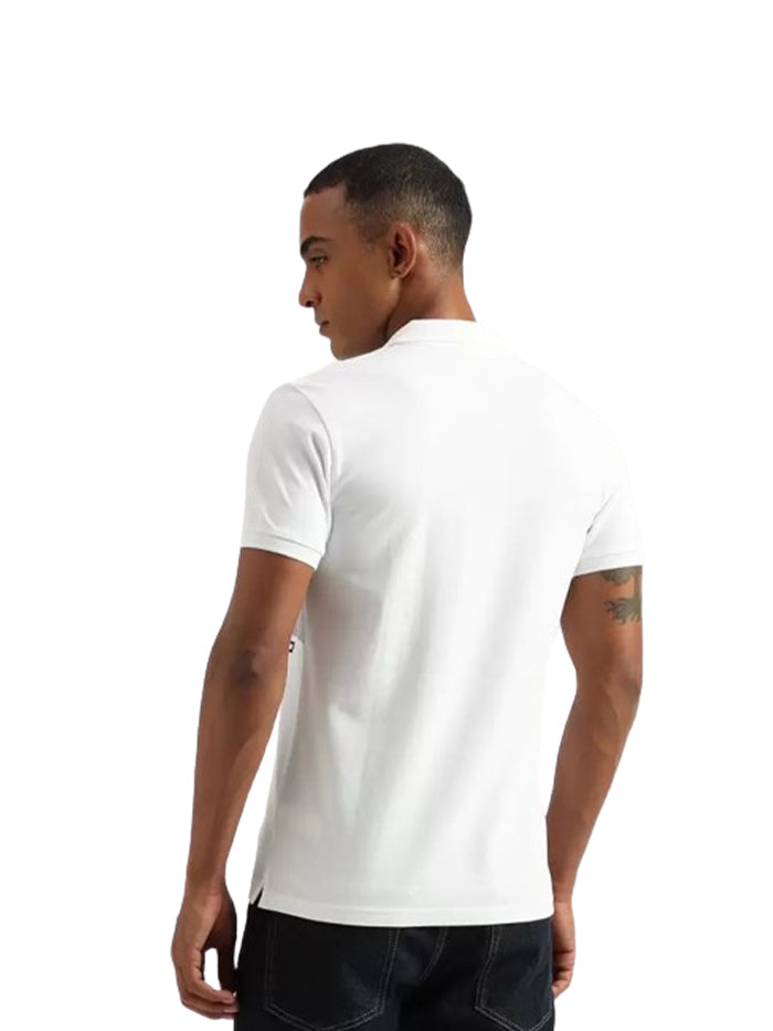 Men Typography Polo Neck Cotton T-Shirt