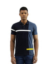 REGULAR FIT POLO COLLAR COLOURBLOCKED T-SHIRT