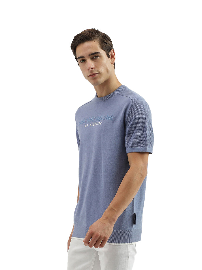 MEN'S REGULAR FIT CREW NECK EMBROIDERED T-SHIRT