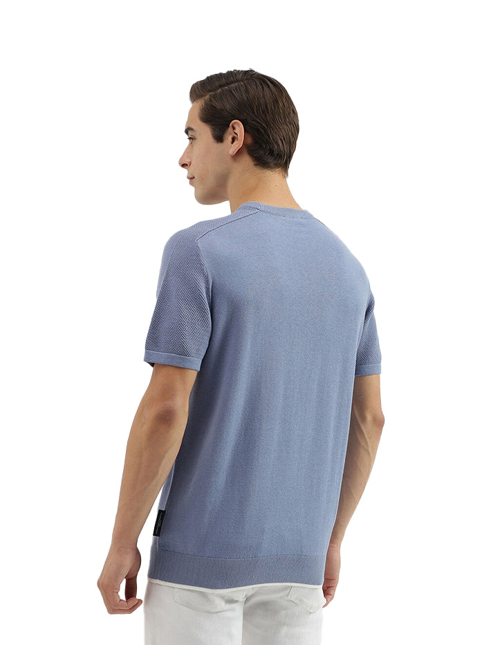 MEN&#39;S REGULAR FIT CREW NECK EMBROIDERED T-SHIRT