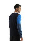 REGULAR FIT ROUND NECK COLOURBLOCKED SWEATER